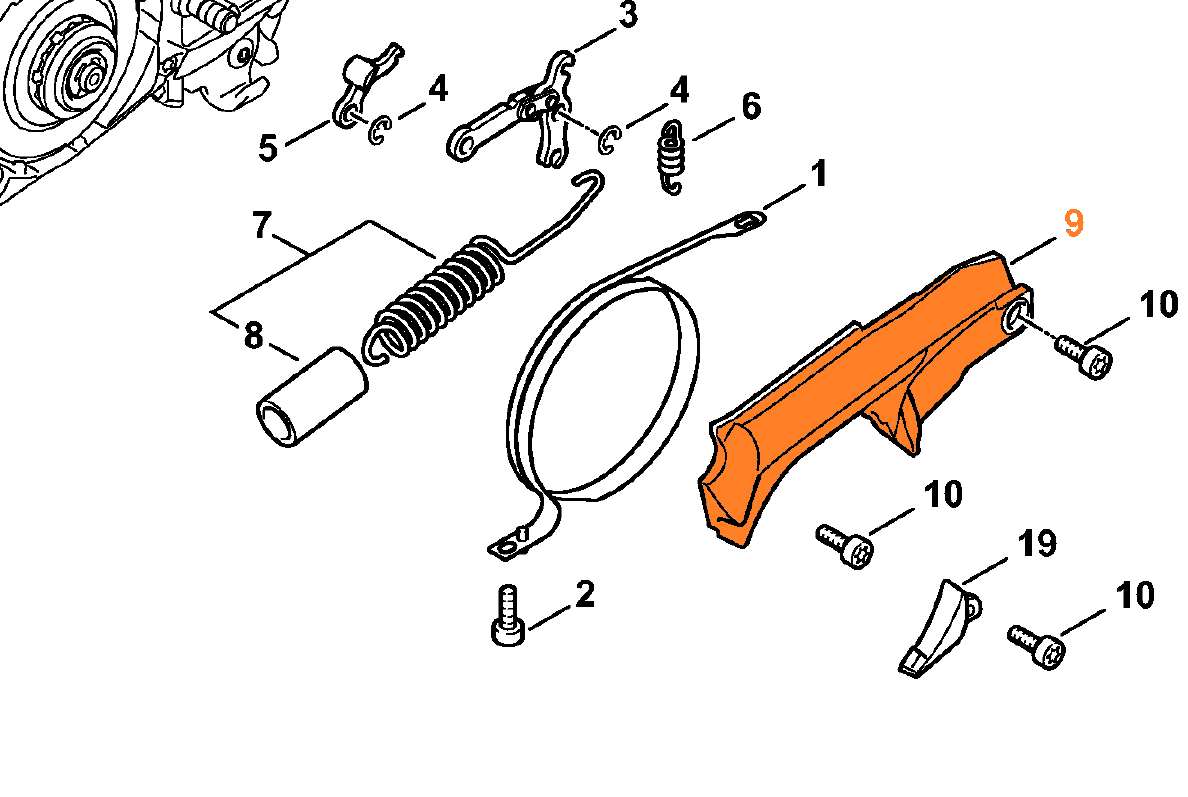 plast brzdy MS 462